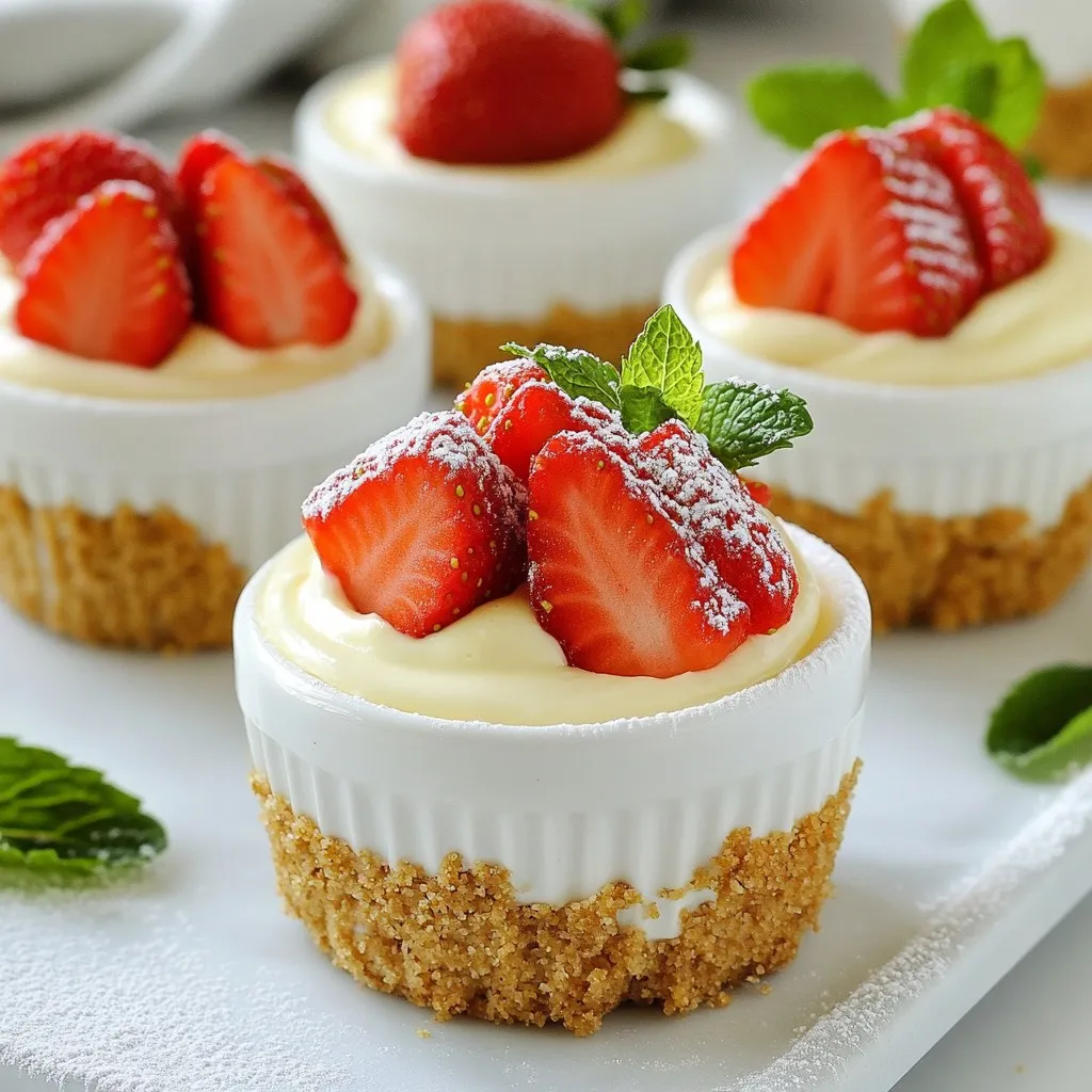 No-Bake Strawberry Cheesecake Cups Easy and Delicious