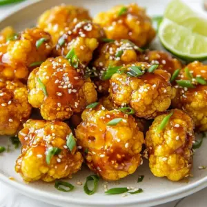 - 1 medium head of cauliflower, cut into bite-sized florets - 1/2 cup all-purpose flour (or gluten-free flour) - 1/2 cup water - 1 teaspoon garlic powder - 1 teaspoon onion powder - 1/2 teaspoon salt - 1/4 teaspoon black pepper - 1 tablespoon olive oil To start, we need fresh cauliflower. Choose a medium head, and break it into small florets. This helps them cook evenly. The flour and water form a batter, which gives the bites a crispy coat. Garlic and onion powder add flavor. Salt and black pepper enhance the taste. Finally, olive oil helps with crisping in the air fryer. - 3 tablespoons honey - 2 tablespoons Sriracha sauce - 1 tablespoon soy sauce (or tamari for gluten-free) - 1 teaspoon sesame oil - 1 teaspoon lime juice Next, we make the honey Sriracha sauce. This sauce brings a sweet and spicy kick. Honey balances out the heat from the Sriracha. Soy sauce adds a savory note, while sesame oil gives a nice depth. Lime juice brightens everything up. You can swap some ingredients if needed. Use gluten-free flour instead of regular flour for a gluten-free option. If you want less heat, reduce the Sriracha or use a milder sauce. Maple syrup can replace honey if you prefer a vegan option. Each change can give a new twist to the recipe! {{ingredient_image_1}} First, grab your medium head of cauliflower. Cut it into bite-sized florets. This helps them cook evenly. In a large bowl, mix together the flour, water, garlic powder, onion powder, salt, and black pepper. Stir well until you get a pancake-like batter. If it&rsquo;s too thick, add a bit more water. Dip each floret into the batter. Make sure they are well-coated. Let any extra batter drip off before placing them on a plate. Next, preheat your air fryer to 400&deg;F (200&deg;C). This step is key for a crispy texture. Let it preheat for about 5 minutes. While that happens, lightly brush the air fryer basket with olive oil. Place the coated cauliflower in a single layer. Make sure there's space between each piece for air to flow. Air fry for 10-12 minutes. Shake the basket halfway through. This ensures even cooking. They should turn golden and crispy when done. While your cauliflower is cooking, it&rsquo;s time to whip up the sauce. In a small bowl, whisk together the honey, Sriracha, soy sauce, sesame oil, and lime juice. Mix until it&rsquo;s smooth. This sauce is where the magic happens. It adds a sweet and spicy kick to your bites. Once your cauliflower is ready, transfer it to a large bowl. Drizzle that honey Sriracha sauce over the top. Gently toss to coat every bite evenly. If you want an extra touch, you can air fry them for another 2-3 minutes. This will caramelize the sauce just right. For presentation, serve the cauliflower bites on a large platter. Garnish with chopped green onions and sesame seeds. Pair with extra Sriracha and lime wedges for dipping. Enjoy your tasty creation! To get that crispy texture, I coat each cauliflower floret well in batter. A thick batter helps the crust stick. Make sure you shake off any extra batter. This way, your bites won&rsquo;t be soggy. Cooking them in a single layer in the air fryer is key. They need space to crisp up. If you want it milder, reduce the Sriracha in the sauce. You can also add more honey to balance the heat. For extra spice, add more Sriracha or even some red pepper flakes. A small amount of lime juice can also help tone down the heat while adding flavor. Always preheat your air fryer for even cooking. I recommend setting it to 400&deg;F (200&deg;C) for this recipe. Lightly brush the basket with olive oil to prevent sticking. Shake the basket halfway through cooking to ensure all sides get crispy. If you want an extra caramelized finish, air fry the coated bites for an extra 2-3 minutes. Pro Tips Coating Consistency: Ensure your batter is thick enough to adhere to the cauliflower without being too runny. A pancake-like consistency is ideal for a good coating. Air Fryer Space: Don't overcrowd the air fryer basket. Cooking in a single layer allows for even cooking and crispiness on all sides. Adjusting Spice Level: If you prefer a milder flavor, reduce the amount of Sriracha in the sauce, or mix in additional honey to balance the heat. Garnishing: Fresh herbs like cilantro or chives can enhance the flavor and presentation. Consider adding them along with sesame seeds for a beautiful finish. {{image_2}} You can easily make this dish both vegetarian and gluten-free. For a gluten-free option, swap all-purpose flour with your favorite gluten-free flour. Brands like almond flour or chickpea flour work well. Always check labels to ensure your ingredients are certified gluten-free. Want to kick it up a notch? Add spices to the batter. Consider paprika or cayenne for heat. You can also toss in some grated Parmesan cheese for a savory twist. For a smoky flavor, try adding smoked paprika or a dash of liquid smoke to the sauce. Mix and match flavors to make this dish your own! These cauliflower bites shine as a snack or appetizer. Serve them with a side of creamy ranch or blue cheese dip. They also pair well with rice or quinoa for a hearty meal. For a fun twist, wrap them in lettuce leaves with pickled veggies for a fresh bite. Don&rsquo;t forget to sprinkle some chopped green onions or sesame seeds on top for extra flair! Store your leftover honey Sriracha cauliflower bites in an airtight container. Keep them in the fridge for up to three days. Make sure the bites cool down before you store them. This helps keep them crispy. If you want to keep the sauce separate, that works best too. To reheat, use the air fryer for the best results. Preheat the air fryer to 350&deg;F (175&deg;C) and cook the bites for about 5-7 minutes. This will help restore their crispy texture. You can also use an oven. Set it to 350&deg;F (175&deg;C) and bake for 10 minutes. If you want to freeze the cauliflower bites, place them in a single layer on a baking sheet. Freeze them until solid, then transfer to a freezer-safe bag. They can last up to three months. To thaw, place them in the fridge overnight. Reheat as mentioned earlier. Air fry cauliflower bites for about 10 to 12 minutes. Shake the basket halfway through. This helps them cook evenly and get nice and crispy. You want them golden brown and delicious! Yes, you can! Bake the cauliflower in a regular oven. Preheat the oven to 425&deg;F (220&deg;C). Spread the coated cauliflower on a baking sheet. Bake for 20 to 25 minutes. Flip them halfway for even cooking. They will still be tasty but may not be as crispy as in the air fryer. These bites are great as a snack or appetizer. Serve them with extra Sriracha for dipping. You can also pair them with lime wedges for a zesty kick. Try them with a fresh salad or rice for a full meal. They add a fun twist to any dish! In this article, we explored the key ingredients for making delicious cauliflower bites with a honey sriracha sauce. I shared step-by-step cooking instructions to ensure you get a perfect dish every time. We also discussed helpful tips for achieving a crispy texture and offered variations for different diets. These bites are fun, tasty, and easy to make. Whether as a snack or side dish, they can enhance your meals. Enjoy experimenting with flavors and serving options to make them your own.