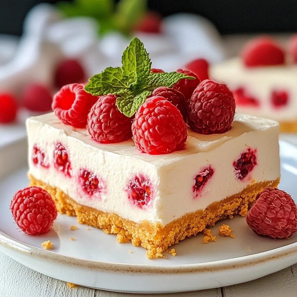 No-Bake Raspberry Cheesecake Bars Easy and Tasty Treat