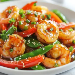 To make One-Pan Honey Garlic Shrimp, you need: - 1 pound large shrimp, peeled and deveined - 3 tablespoons honey - 2 tablespoons soy sauce (or tamari for gluten-free) - 3 cloves garlic, minced - 1 tablespoon fresh ginger, grated - 1 tablespoon olive oil - 1 teaspoon sesame oil - 1 red bell pepper, sliced - 1 cup snap peas - 2 green onions, chopped - Sesame seeds for garnish - Salt and pepper to taste You can swap some ingredients if needed. Here are some ideas: - Use maple syrup instead of honey for a vegan option. - Replace soy sauce with coconut aminos for a soy-free choice. - Any bell pepper works in place of red. Green or yellow will do! - If you lack snap peas, try green beans or broccoli. - Fresh ginger is best, but ground ginger can work in a pinch. If you need to convert measurements, here are some basic tips: - 1 tablespoon equals 3 teaspoons. - 1 cup equals 16 tablespoons. - For weight, 1 pound equals 16 ounces. - If using metric, 1 tablespoon is about 15 milliliters. - Always use a kitchen scale for the best accuracy with shrimp. {{ingredient_image_1}} To start, grab a small mixing bowl. In it, whisk together three tablespoons of honey, two tablespoons of soy sauce, three minced garlic cloves, and one tablespoon of grated ginger. This mix will be your honey garlic sauce. Set it aside for later. This sauce brings a sweet and savory kick to the dish. Next, take a large pan or skillet and heat one tablespoon of olive oil and one teaspoon of sesame oil over medium-high heat. Once the oils are hot, add one sliced red bell pepper and one cup of snap peas to the pan. Saut&eacute; these veggies for about three to four minutes. You want them tender but still crisp. After that, remove them from the pan and set them aside. This step adds color and crunch to your meal. In the same pan, add one pound of large shrimp, making sure they are peeled and deveined. Season them with salt and pepper. Cook the shrimp for about two to three minutes. Stir them occasionally. You want them to turn pink and opaque. Once they look good, pour your prepared honey garlic sauce over the shrimp. Stir well to coat them evenly. Cook for an additional one to two minutes until the sauce thickens a bit. Finally, return the saut&eacute;ed bell pepper and snap peas to the pan. Gently mix everything together. This final touch combines all the flavors beautifully. To cook shrimp just right, use fresh or thawed shrimp. Start by heating your pan on medium-high heat. When the pan is hot, add olive oil and sesame oil. This mix gives your shrimp flavor and helps them brown. Season the shrimp with salt and pepper before cooking. Cook them for about 2-3 minutes. They should turn pink and opaque. Don't overcook them; they can become tough. Remove the shrimp from the pan once they are done. To boost the taste of your dish, use the honey garlic sauce. Whisk together honey, soy sauce, minced garlic, and grated ginger. This sauce adds sweet and savory notes. You can customize it! Try adding a dash of red pepper flakes for heat. Fresh herbs like cilantro or basil can also enhance flavor. Just sprinkle them on top before serving. I love to serve One-Pan Honey Garlic Shrimp over jasmine rice or quinoa. This adds a nice texture and absorbs the sauce well. You can also pair it with steamed broccoli or a fresh salad. For a colorful touch, add sliced avocado or cherry tomatoes. A wedge of lime on the side brightens the dish. Don't forget to sprinkle sesame seeds and green onions for a crunchy finish! Pro Tips Marinate for Flavor: For even more flavor, marinate the shrimp in the honey garlic sauce for 15-30 minutes before cooking. This will enhance the taste and tenderness of the shrimp. Adjust the Heat: If you enjoy a spicy kick, consider adding a pinch of red pepper flakes or a splash of sriracha to the honey garlic sauce for a delightful heat contrast. Veggie Variations: Feel free to swap in your favorite vegetables. Broccoli, zucchini, or carrots can work well in this dish, just be sure to adjust cooking times accordingly. Perfect Pairings: This dish pairs wonderfully with jasmine rice or quinoa, and a squeeze of fresh lime juice adds a bright finishing touch. {{image_2}} You can easily add more veggies to your honey garlic shrimp. Bell peppers, snap peas, and broccoli work great. Just saut&eacute; them first, as in the recipe. Then, add them back to the pan with the shrimp. This makes the dish colorful and even tastier. You can mix and match vegetables based on what you like or have on hand. This dish is simple to make gluten-free. Use tamari instead of soy sauce. This keeps the flavor while avoiding gluten. You can also skip any dairy in your sides. Serve it with rice, quinoa, or a green salad. You still get that sweet, savory taste without any worry about gluten or dairy. If you like heat, add some spice! You can mix in red pepper flakes or a dash of sriracha to the honey garlic sauce. Start with a small amount, taste it, and add more if you want. This adds a nice kick to the sweet and savory combo. Your taste buds will thank you for the extra flavor! To store your One-Pan Honey Garlic Shrimp, let it cool first. Place the shrimp in an airtight container. Make sure it is sealed well. You can keep it in the fridge for up to three days. This keeps the shrimp fresh and tasty. If you have rice or veggies with it, store them separately. This will help prevent sogginess. When you are ready to enjoy leftovers, reheat the shrimp gently. You can use a pan over low heat. Add a splash of water or broth for moisture. Stir often to avoid overcooking. You can also microwave it in a bowl. Cover it with a lid or a paper towel. Heat in short bursts, checking every 30 seconds. This will keep the shrimp juicy. You can freeze One-Pan Honey Garlic Shrimp as well. Place it in a freezer-safe bag or container. Make sure to remove as much air as possible. Label the bag with the date. It can stay in the freezer for up to three months. When you are ready to eat it, thaw it in the fridge overnight. Reheat it as described above. This way, you can enjoy this dish anytime! I recommend using large shrimp for this dish. Large shrimp give you more flavor and a nice bite. You can use fresh or frozen shrimp. If using frozen shrimp, make sure to thaw them first. Yes, you can use frozen shrimp. Just thaw them in cold water before cooking. This keeps the shrimp juicy and tender. Do not cook them from frozen, as this will change the texture. To make this dish ahead, you can prep the sauce and chop the veggies. Store them in the fridge for up to two days. You can also cook the shrimp in advance. Just reheat in a pan when ready to serve. Yes, you can use maple syrup or agave nectar as a substitute. Both work well in this recipe. They will add a different flavor but still taste great. Adjust the amount to your liking for sweetness. We covered all you need for honey garlic shrimp. We talked about the key ingredients, substitutions, and measurements. I gave you clear, step-by-step instructions to make this dish. You now know tips for perfect shrimp and how to boost flavor. I shared tasty variations and important storage details. With this info, you can create a delightful meal. Enjoy cooking and impressing your friends and family!