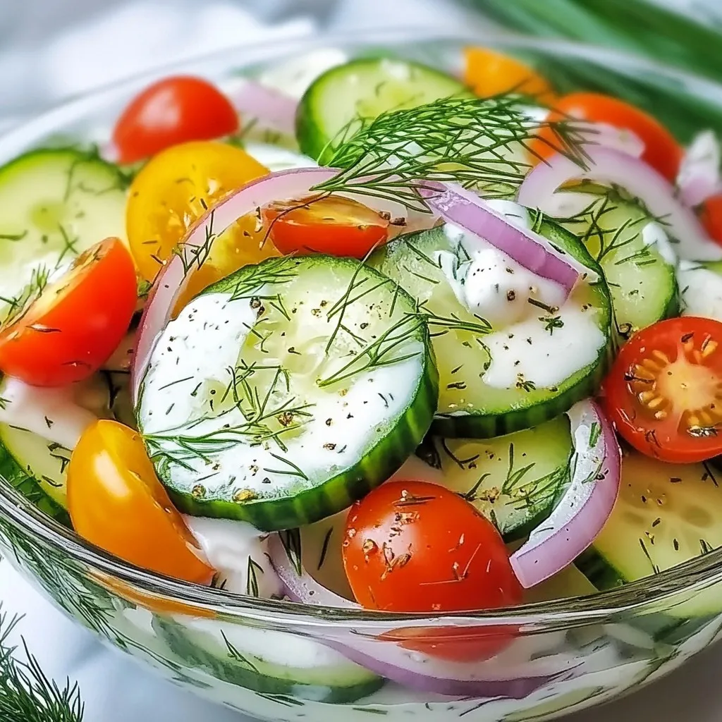 Cucumber Dill Salad Fresh and Flavorful Side Dish