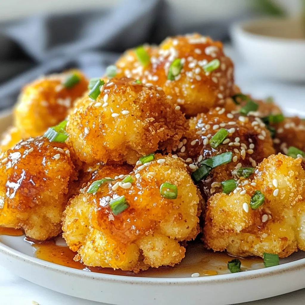 Crispy Honey Garlic Cauliflower Bites Easy and Tasty