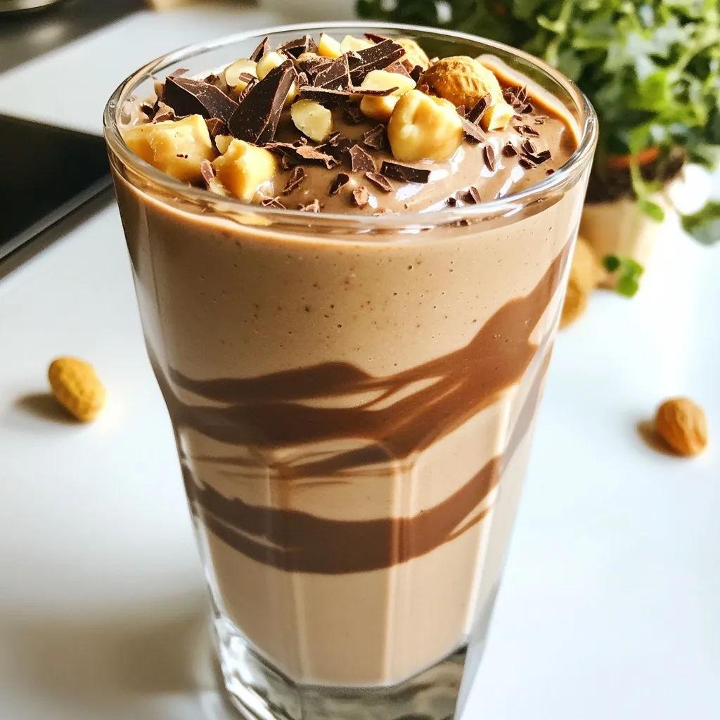 Chocolate Peanut Butter Protein Smoothie Simple Recipe