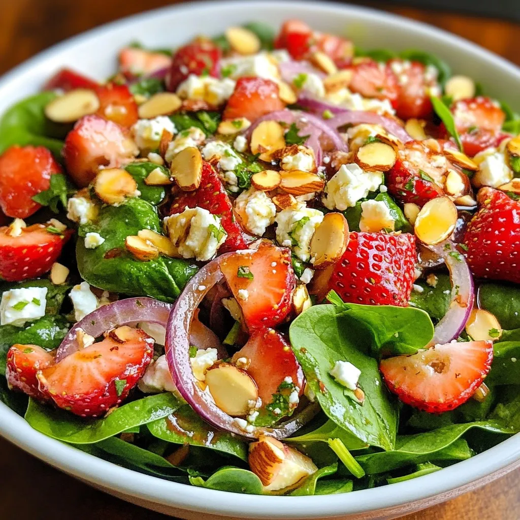 Strawberry Spinach Feta Salad Fresh and Flavorful Treat