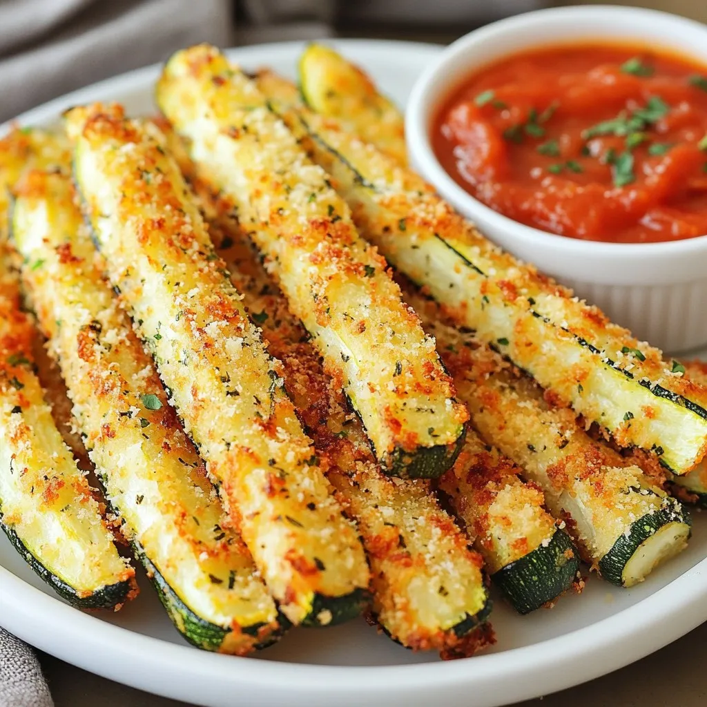 Air Fryer Parmesan Zucchini Fries Crispy and Tasty