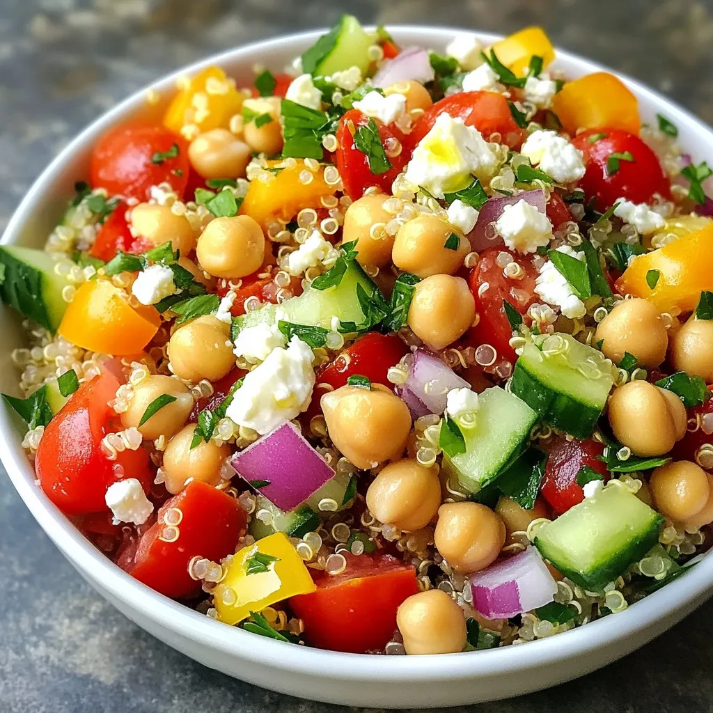 Mediterranean Chickpea Quinoa Salad Fresh and Healthy