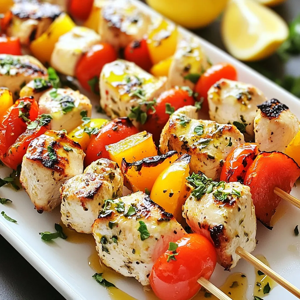 Greek Yogurt Marinated Chicken Skewers Flavor Boost