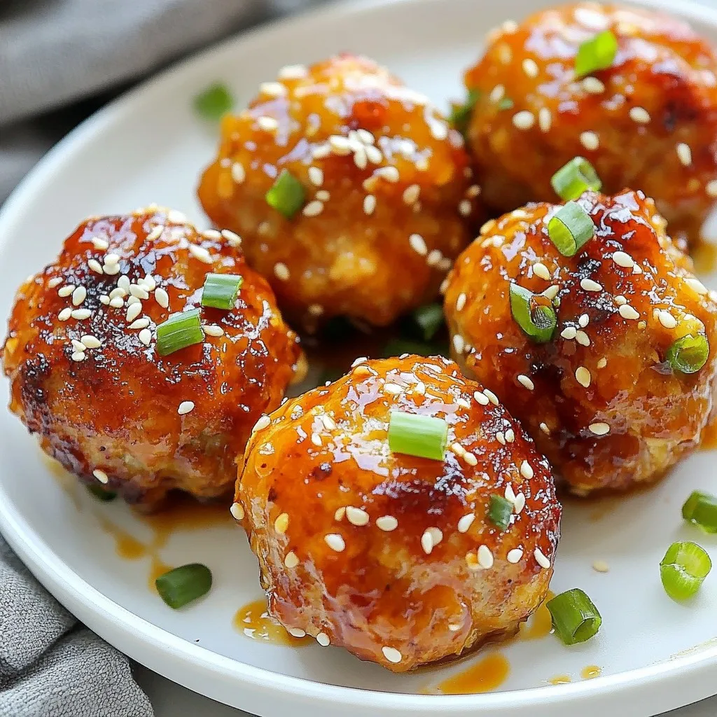 Sticky Sesame Chicken Meatballs Flavorful Delight