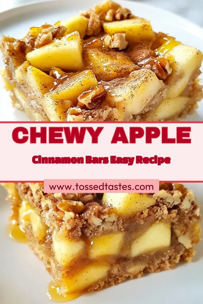Start your day with these delicious chewy apple cinnamon breakfast bars! This healthy breakfast bars recipe combines rolled oats, apples, and nut butter for a satisfying treat. Perfect for meal prep, these oatmeal apple cinnamon bars are easy to make and can be customized with your favorite nuts and dried fruits. Bake a batch today and enjoy homemade granola bars anytime. Click for the full recipe and save for later! #HealthyBreakfast #EasyRecipes #MealPrep #GranolaBars