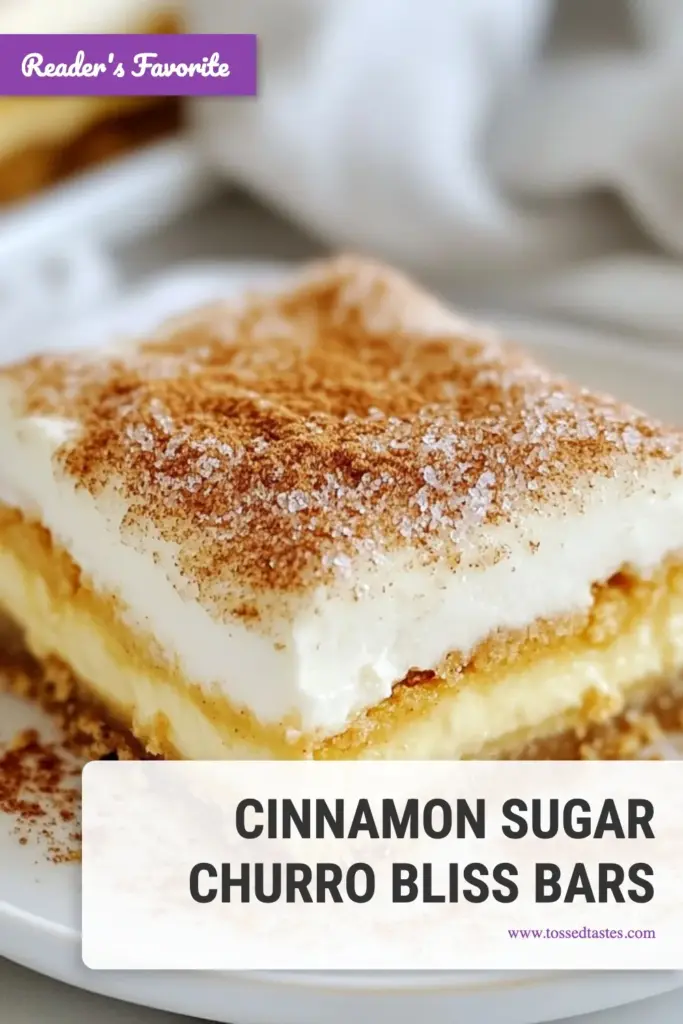 Indulge in the irresistible taste of Cinnamon Sugar Churro Cheesecake Bars! These easy cheesecake bars combine a creamy cheesecake filling with a delicious churro crust and topping, creating a sweet treat perfect for dessert lovers. Try this churro cheesecake recipe for a crowd-pleasing dessert that’s sure to impress! Save the recipe today and enjoy these delightful cinnamon sugar dessert bars! #CinnamonSugarChurroBars #CheesecakeBarsWithCinnamon #ChurroCheesecakeRecipe #EasyCheesecakeBars