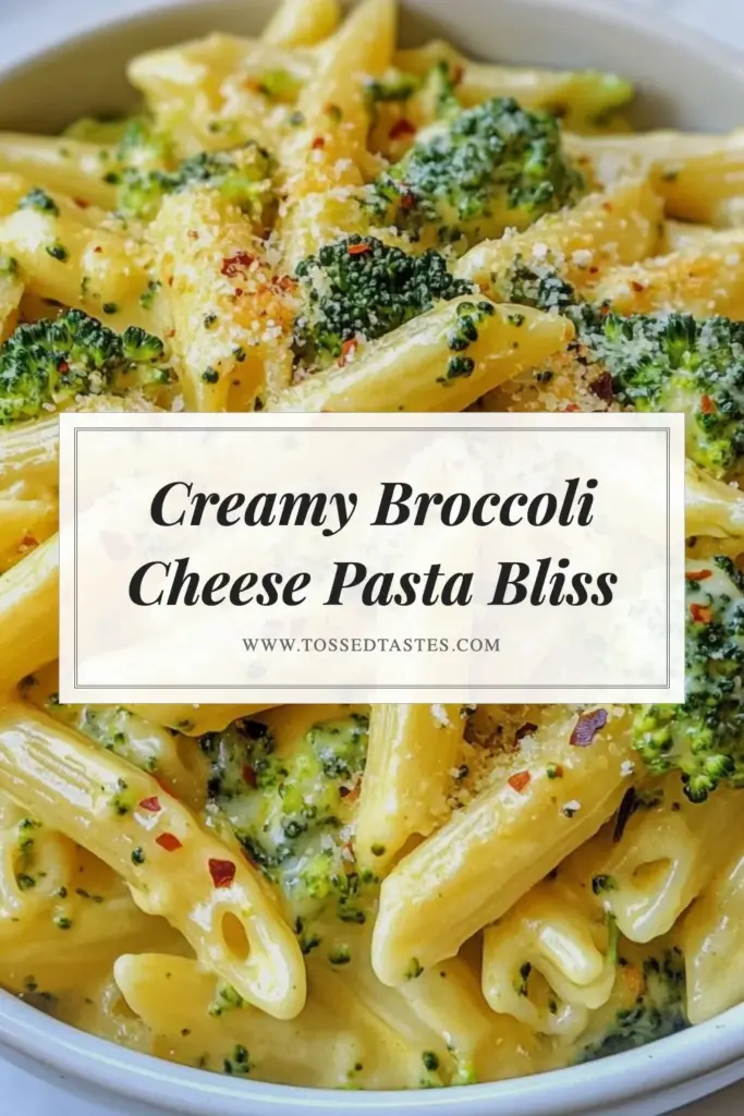 Looking for a delicious and easy pasta recipe? Try this creamy broccoli cheese pasta! This quick pasta dinner recipe combines perfectly cooked pasta with tender broccoli and a luscious cheesy sauce. It’s a tasty broccoli pasta dish that's sure to impress your family. Whip up this cheesy pasta with broccoli in just 25 minutes! Save this recipe for a weeknight favorite! #PastaRecipes #BroccoliCheese #EasyDinner #ComfortFood