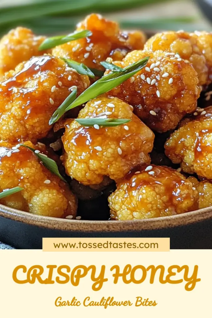 Looking for a delicious and healthy snack? Try these Air Fryer Honey Garlic Cauliflower Bites! These crispy cauliflower bites are perfect for a quick treat and fit into easy air fryer recipes. Enjoy a flavorful blend of honey, garlic, and ginger in this vegan cauliflower dish. They're great as healthy cauliflower snacks or appetizers! Click to discover this simple recipe and save for later! #AirFryerRecipes #HealthySnacks #VeganRecipes #CrispyCauliflowerBites