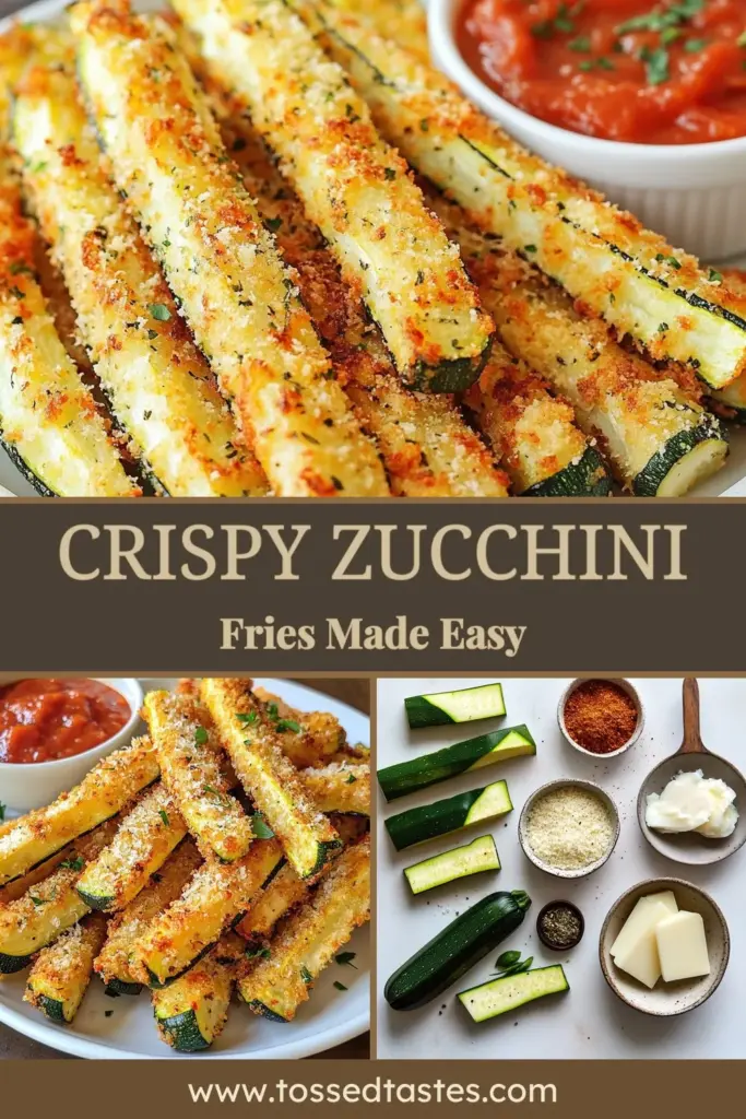 Looking for a tasty and healthy vegetable snack? Try this crispy air fryer zucchini fries recipe! Made with fresh zucchinis, panko breadcrumbs, and Parmesan cheese, these air fryer zucchini fries are not only delicious but also a guilt-free treat. Perfectly paired with marinara or ranch dip, these Parmesan zucchini fries are bound to be a hit. Get those crispy panko breadcrumb zucchini fries ready in just 22 minutes! Save this recipe now! #AirFryerRecipes #HealthySnacks #ZucchiniFries #HealthyEating