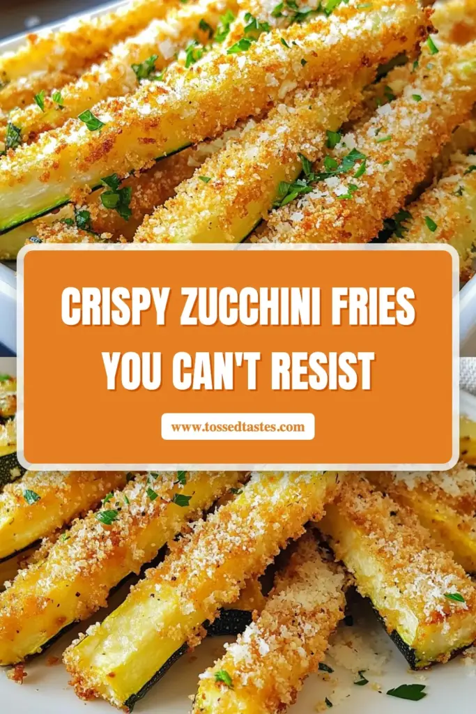 Looking for a delicious and healthy snack? Try these Crispy Zucchini Fries! This Parmesan zucchini recipe features panko breadcrumbs for an unbeatable crunch. Baked zucchini fries are perfect for guilt-free snacking or as a side dish. Easy to make and loaded with flavor, these healthy zucchini snacks are sure to impress! Don’t miss out; save this recipe for your next meal! #CrispyZucchiniFries #HealthyZucchiniSnacks #BakedZucchiniFries #ParmesanZucchiniRecipe