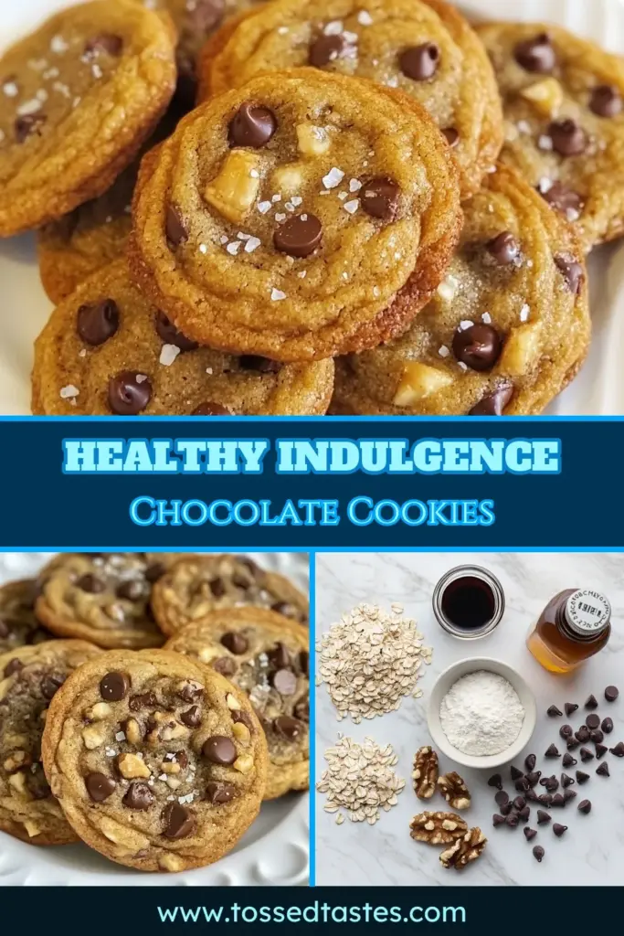 Indulge in these healthy chocolate chip cookies that are both decadent and guilt-free! This almond flour cookie recipe uses wholesome ingredients like coconut oil and maple syrup, making it a perfect vegan chocolate chip cookies choice for your sweet cravings. Enjoy this gluten-free dessert recipe that's easy to make and utterly delicious. Save this recipe for a treat you can feel good about! #HealthyCookies #GlutenFreeDesserts #VeganBaking #AlmondFlourCookies