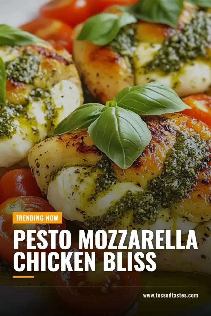 Savor the deliciousness of Pesto Mozzarella Stuffed Chicken with this easy chicken dinner recipe! Perfect for busy weeknights, this baked stuffed chicken features juicy chicken breasts filled with fresh basil pesto and melty mozzarella. Try this mozzarella chicken breast recipe for a delightful twist on your typical stuffed chicken recipes. Get ready to impress your family with a meal they'll love! Save this recipe today! #StuffedChickenRecipes #EasyChickenDinner #BakedStuffedChicken #MozzarellaChickenBreastRecipe