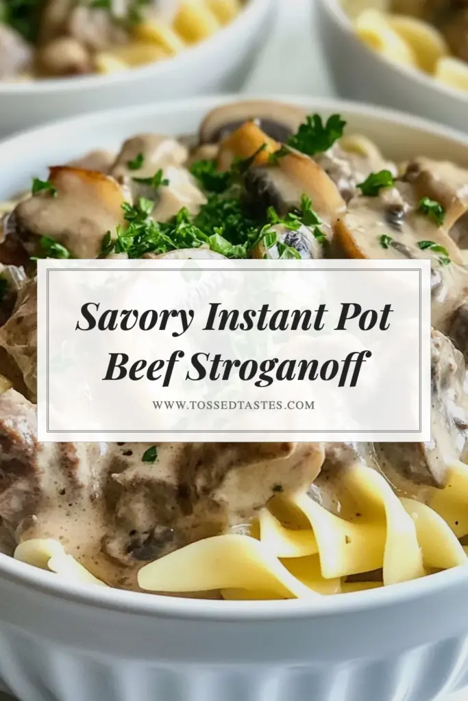Discover the ultimate comfort food with this Instant Pot Beef Stroganoff recipe! Perfectly savory, this easy beef stroganoff comes together quickly in your Instant Pot, making it a family favorite. Enjoy creamy beef stroganoff with noodles that's full of flavor and convenience. Don’t miss out on this quick recipe that will impress everyone around your table. Save this recipe for your next dinner! #InstantPotBeefStroganoff #EasyBeefStroganoff #InstantPotStroganoff #SavoryBeefStroganoff
