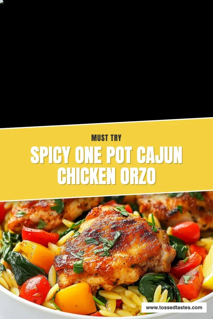 Discover the ultimate one-pot Cajun chicken orzo recipe that’s perfect for a quick and spicy dinner! This easy Cajun pasta dish combines flavorful orzo with chicken and vibrant vegetables, making it a delightful meal for any night. Ready in just 40 minutes, it’s one of the best quick Cajun recipes you'll find. Don't miss out—save this recipe and impress your family tonight! #CajunChickenOrzo #OnePotDinner #EasyCajunRecipes #PastaLover