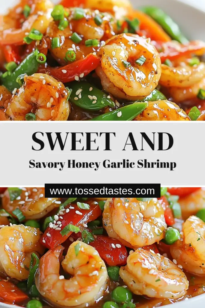Looking for a quick shrimp recipe? Try this delicious one-pan honey garlic shrimp recipe! It combines succulent shrimp with vibrant vegetables for an easy shrimp dinner ready in just 15 minutes. Perfect for busy weeknights, this one-pan shrimp dish is bursting with flavor and sure to impress. Don't miss out—save this quick shrimp recipe for your next meal! #HoneyGarlicShrimp #EasyShrimpDinner #OnePanRecipes #QuickShrimpRecipes