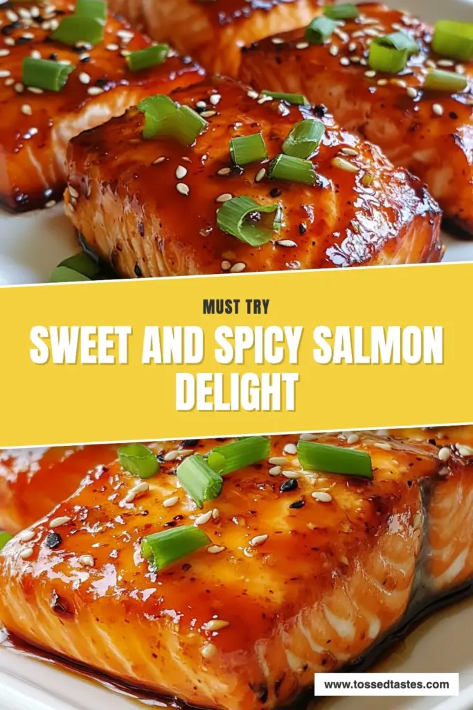 Elevate your dinner with this delicious Honey Sriracha salmon recipe! This easy salmon dinner features tender fillets glazed with a spicy honey marinade, making it an irresistible Asian-inspired salmon dish. Perfect for a quick weeknight meal, this glazed salmon recipe takes just 30 minutes to prepare. Try this spicy honey salmon tonight and impress your family with bold flavors! Save this recipe for later and enjoy! #HoneySrirachaSalmon #GlazedSalmonRecipe #EasySalmonDinner #AsianInspiredRecipe