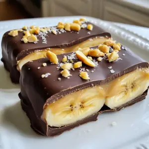 - Ripe bananas - Natural peanut butter - Dark chocolate chips - Coconut oil - Honey or agave syrup - Sea salt - Optional toppings For this tasty treat, I use ripe bananas. Ripe bananas are sweet and easy to mash. They give the perfect base for our frozen Snickers. Next, I grab natural peanut butter. This creamy spread has great flavor and adds protein. Dark chocolate chips provide a rich taste. I choose chips with 70% cocoa or higher for the best health benefits. Coconut oil helps the chocolate melt smoothly. Honey or agave syrup adds a touch of sweetness. A pinch of sea salt balances the flavors. Lastly, optional toppings like crushed peanuts add extra crunch. You can mix and match these toppings to fit your taste. This simple list makes the perfect low-cal treat! {{ingredient_image_1}} - First, peel the bananas. - Cut them into thick slices, about 1 inch wide. - Lay the banana slices flat on a parchment-lined baking sheet. This step makes the next steps easier. - In a small bowl, mix 1/4 cup of natural peanut butter, a pinch of sea salt, and 1 tablespoon of honey or agave syrup. - Stir until the mixture is smooth and creamy. This filling adds great flavor. - Take a banana slice and spread a small amount of the peanut butter mixture on top. - Place another banana slice on top of the peanut butter to create a sandwich. - Repeat this process until you use all the banana slices. You can make as many as you like! - Place the baking sheet with the banana sandwiches in the freezer. - Freeze them for at least 1 hour or until they are solid. This step is key for a nice texture. - In a microwave-safe bowl, combine 1/4 cup of dark chocolate chips with 1 tablespoon of coconut oil. - Microwave this mixture in 30-second intervals. Stir between each interval until it is completely melted and smooth. - Once the banana sandwiches are frozen, quickly dip each one into the melted chocolate. - Let any excess chocolate drip off. - If you want, sprinkle crushed peanuts on top of the melted chocolate before it sets. This adds a nice crunch. - Place the chocolate-coated banana Snickers back on the parchment-lined baking sheet. - Freeze them for another 30 minutes to let the chocolate set. - Once set, you can enjoy them right away or store in an airtight container in the freezer for up to a week. When making low-cal frozen banana Snickers, the right ingredients matter. Start with ripe bananas. Look for bananas with brown spots. These are sweet and creamy, perfect for our treat. Choose dark chocolate chips with 70% cocoa or higher. This type has less sugar and more flavor. For peanut butter, use natural peanut butter. It should have just peanuts and salt. This will keep the treat healthier and tastier. If you're short on time, consider store-bought options. You can buy pre-made peanut butter or chocolate dips. This will save you time in the kitchen. For freezing tips, freeze banana sandwiches on a baking sheet. Once frozen, transfer them to a container. This will keep them from sticking together. You want them to be easy to grab later. To make these treats allergy-friendly, use substitutes. If you have nut allergies, try sunbutter or soy nut butter. For a vegan option, use agave syrup instead of honey. You can also replace chocolate with dairy-free chocolate chips. These swaps make this treat fun and safe for everyone! Pro Tips Choose Ripe Bananas: The riper the bananas, the sweeter and creamier they will be, enhancing the overall flavor of your frozen Snickers. Use Quality Chocolate: Opt for dark chocolate that is at least 70% cocoa for a rich taste and added health benefits. Experiment with Fillings: Feel free to add other ingredients like crushed cookies or a dash of cinnamon to the peanut butter mixture for a twist. Storage Tips: Store the frozen banana Snickers in an airtight container to prevent them from picking up freezer odors. {{image_2}} You can change the flavor of your Low-Cal Frozen Banana Snickers by using different nut butters. Almond butter works great for a nutty taste. Sunflower seed butter is a good choice for nut-free options. Each nut butter adds its own unique flavor. Incorporating dried fruits can also add a fun twist. You might try adding chopped dried apricots or raisins to the peanut butter mix. This adds sweetness and extra texture to your treat. Pairing these treats with other desserts can make a fun dessert platter. Serve them alongside fruit salad or yogurt for a fresh touch. They also work well with a scoop of low-calorie ice cream. For parties, you can set up a banana Snickers bar. Let guests create their own with toppings like shredded coconut or mini marshmallows. This adds an interactive element to your gathering. You have many options for natural sweeteners. Maple syrup or agave nectar can replace honey. Both bring a lovely flavor and sweetness to your filling. If you want low-calorie options, consider stevia or monk fruit sweetener. These alternatives keep your dessert sweet without the extra calories. You can use them in the same amount as honey in the recipe. To keep your Low-Cal Frozen Banana Snickers fresh, use airtight containers. This helps to prevent freezer burn. You can also wrap each chocolate-coated banana sandwich in plastic wrap. This way, they stay safe from ice crystals. For optimal freezer storage, choose a spot in your freezer that stays at a stable temperature. Avoid placing them near the door. That area gets warmer when you open it. These tasty treats can last in the freezer for up to a week. If stored well, they maintain great flavor and texture. Watch out for signs of spoilage. If you notice ice crystals forming or a change in color, it&rsquo;s time to toss them. Freshness matters for taste! You can refreeze these banana treats, but be careful. The texture may change and become mushy. To keep them nice, allow them to slightly thaw before refreezing. Wrap them tightly in plastic or place them back in an airtight container. This helps keep the banana Snickers from getting dry or freezer burned. Yes, you can use frozen bananas. Frozen bananas change the texture. They become softer and creamier. This makes them good for blending or making smoothies. But for this recipe, fresh bananas work best. They hold their shape well after freezing. This keeps the Snickers from getting too mushy. If you want a different taste, try other nut butters. Almond butter or cashew butter are great options. You can also use sunflower seed butter for a nut-free choice. Each will bring a unique flavor to your treat. Just keep in mind that they may change the overall taste. To make this recipe vegan, simply swap the honey for agave syrup. Use dark chocolate that has no dairy. Look for brands that label themselves as vegan. These changes will keep the recipe plant-based while still tasting great. Yes, you can skip the chocolate coating. For a different treat, try rolling the banana sandwiches in crushed nuts or coconut. You could also drizzle some honey or maple syrup on top. This will give you a sweet crunch without the chocolate. This blog post covered how to make tasty Snickers-inspired treats using simple ingredients like ripe bananas, peanut butter, and dark chocolate. You learned to prepare, assemble, and coat your snacks while also exploring fun variations and tips for perfecting your recipe. In the end, these treats are easy to customize and store, making them a great choice for any occasion. Enjoy creating your own version of this delicious snack!