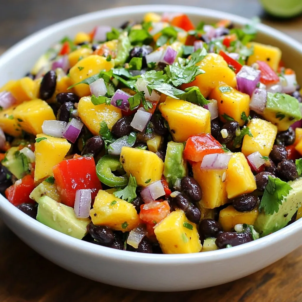 Mango Avocado Black Bean Salad Fresh and Healthy Dish
