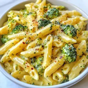 - 8 oz pasta (penne or fusilli works great) - 2 cups broccoli florets - 1 cup heavy cream - 1 cup shredded cheddar cheese - 1/2 cup grated Parmesan cheese - 2 cloves garlic, minced - 1 tablespoon olive oil - Salt and pepper to taste - 1/4 teaspoon red pepper flakes (optional) - Fresh parsley, chopped (for garnish) To make this dish, you need a few basic tools: - A large pot for boiling pasta - A colander for draining - A wooden spoon or spatula for stirring - A knife and cutting board for chopping garlic and parsley You can adjust the recipe to your taste. Here are some ideas: - Add cooked chicken or shrimp for protein - Toss in some sun-dried tomatoes for a tangy flavor - Use different cheeses like mozzarella or gouda for variety - Include other veggies like peas or spinach for extra nutrition {{ingredient_image_1}} Start by boiling water in a large pot. Add a good amount of salt to the water. This helps flavor the pasta. Once the water is boiling, add 8 oz of your chosen pasta, like penne or fusilli. Cook it according to the package directions. When you have about 2 to 3 minutes left, toss in the 2 cups of broccoli florets. This keeps the broccoli bright and crisp. After that, drain the pasta and broccoli together. Set them aside in a large bowl. In the same pot, pour in 1 tablespoon of olive oil. Heat it over medium heat. Once hot, add 2 cloves of minced garlic. Saut&eacute; the garlic for about 1 minute. You want it fragrant, not burnt. Next, lower the heat a bit. Pour in 1 cup of heavy cream. Stir it well. Gradually mix in 1 cup of shredded cheddar cheese and 1/2 cup of grated Parmesan cheese. Keep stirring until the cheese melts. The sauce should be smooth and creamy. Now, add the drained pasta and broccoli back into the pot. Gently toss everything together. You want the pasta and broccoli coated with the creamy sauce. Season with salt and pepper to taste. If you like a little heat, add 1/4 teaspoon of red pepper flakes. Let the dish heat through for a minute or two. Serve it right away. Garnish with chopped fresh parsley for a bright finish. Enjoy your creamy broccoli cheese pasta! To get that smooth and creamy sauce, start with heavy cream. This makes a rich base. Heat it gently to avoid burning. Once warm, slowly stir in your cheeses. I like a mix of cheddar and Parmesan for depth. Keep stirring until the cheese melts fully into the cream. This helps blend everything together well. Serve your creamy broccoli cheese pasta in wide bowls. This makes it look nice and allows for easy mixing. Top with extra cheese for a cheesy boost. A sprinkle of red pepper flakes adds a pop of color and flavor. Don&rsquo;t forget a side of crusty bread! It&rsquo;s perfect for dipping into the sauce. You can swap some ingredients if needed. For pasta, try gluten-free options or whole wheat. If you don&rsquo;t have heavy cream, use half-and-half for a lighter sauce. Cheddar is great, but you can use mozzarella or gouda for a different taste. Fresh parsley adds color, but dried herbs work too if that&rsquo;s what you have. Pro Tips Perfect Pasta: Always cook your pasta al dente for the best texture. It will continue to cook slightly after draining, so avoid overcooking it. Fresh Broccoli: For the best flavor and texture, use fresh broccoli florets. Frozen broccoli can be used, but may result in a softer texture. Cheese Choices: Experiment with different cheese combinations! Try using Gruy&egrave;re or Monterey Jack for a unique twist on the classic cheddar flavor. Make Ahead: This dish can be made ahead of time. Simply reheat on the stovetop with a splash of milk or cream to loosen the sauce. {{image_2}} You can easily add protein to this dish. Chicken, shrimp, or tofu works great. Cook the protein first, then mix it in with the pasta and broccoli. For chicken, grill or saut&eacute; it, then chop it into bite-sized pieces. For shrimp, cook them until pink and tender. If you go with tofu, pan-fry it until golden. Each option adds flavor and fills you up. Spice up your pasta with simple flavor boosts. Try adding lemon juice for a fresh zing. You can also toss in some sun-dried tomatoes or olives for a briny touch. Fresh herbs like basil or thyme can elevate the taste. If you like heat, add more red pepper flakes or a splash of hot sauce. Experiment with these flavors to find your perfect mix. Cheese is the star of this dish, so feel free to mix it up. While cheddar and Parmesan are classic, try using mozzarella for a gooey texture. Gouda or fontina can add a rich, smoky flavor. For a sharper taste, add some blue cheese or feta. Mix and match different cheeses for a unique twist each time you make it. After enjoying your creamy broccoli cheese pasta, store any leftovers in an airtight container. This keeps the flavors fresh and prevents drying out. Let the pasta cool to room temperature before sealing it up. Place it in the fridge, where it will stay good for about 3 to 5 days. When you're ready to enjoy your pasta again, reheat it gently. You can use a microwave or a stovetop. If using the microwave, place the pasta in a bowl and cover it with a damp paper towel. Heat it in short bursts, stirring in between, until it's warmed through. For stovetop reheating, add a splash of cream or milk to the pan to keep it creamy. Heat it on low, stirring frequently. This helps avoid burning the cheese. If you want to save your creamy broccoli cheese pasta for later, freezing is a great option. First, let the dish cool completely. Then, place it in a freezer-safe container. You can also use freezer bags. Remove as much air as possible. This helps prevent freezer burn. When you're ready to eat, thaw it overnight in the fridge. Reheat as mentioned above. Keep in mind that the texture might change slightly after freezing, but it will still taste great! Yes, you can use frozen broccoli. Just add it to the pot with pasta. Cook it for about 2-3 minutes. This way, it will heat through and stay bright green. Frozen broccoli works well and saves time. Cheddar cheese and Parmesan cheese are great choices. Cheddar gives a rich flavor. Parmesan adds depth and a salty taste. You can mix them for a creamier sauce. Feel free to try other cheeses, too, like mozzarella or gouda, for a fun twist. Absolutely! Simply use gluten-free pasta. There are many options available now, like rice or chickpea pasta. The rest of the recipe stays the same. Just ensure all your ingredients are gluten-free. Enjoy a tasty meal that fits your needs! We explored essential ingredients, equipment, and how to customize your dish. I provided step-by-step cooking instructions and tips for a creamy texture. You learned about fun variations and how to store leftovers properly. Creating this meal is easy and rewarding. Experiment with different flavors and toppings. You can enjoy this dish your way! Now get cooking and share your tasty results!