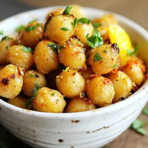 For Lemon Garlic Roasted Chickpeas, gather these simple items: - 1 can (15 oz) chickpeas, drained and rinsed - 2 tablespoons olive oil - 3 cloves garlic, minced - Zest of 1 lemon - Juice of 1 lemon - 1 teaspoon smoked paprika - Salt and pepper to taste - Fresh parsley, chopped (for garnish) I choose chickpeas for their protein and fiber. They fill you up and keep you healthy. Olive oil adds a rich flavor. It helps the chickpeas roast nicely. Garlic brings a bold taste that pairs well with lemon. The zest gives a bright, fresh note. Smoked paprika adds a warm, smoky flavor. Salt and pepper enhance all the tastes. Fresh parsley adds color and a hint of earthiness. Each ingredient plays a key role, making this snack both tasty and healthy. If you lack chickpeas, try using canned white beans. They will also work well. For olive oil, you can use avocado oil for a different flavor. If you want less garlic, use only 1 or 2 cloves. Lemon juice can be swapped for lime juice if needed. For a spicy kick, add cayenne pepper instead of smoked paprika. These swaps let you customize the recipe to your tastes. {{ingredient_image_1}} To start, gather your ingredients. You will need: - 1 can (15 oz) chickpeas, drained and rinsed - 2 tablespoons olive oil - 3 cloves garlic, minced - Zest of 1 lemon - Juice of 1 lemon - 1 teaspoon smoked paprika - Salt and pepper to taste - Fresh parsley, chopped (for garnish) First, preheat your oven to 400&deg;F (200&deg;C). This step is key for a crispy texture. Next, pat the chickpeas dry with a clean towel. Removing moisture helps them crisp up better. In a mixing bowl, combine the olive oil, minced garlic, lemon zest, lemon juice, smoked paprika, salt, and pepper. This mix gives the chickpeas a bright, bold flavor. Add the chickpeas to the bowl. Toss them well to ensure every chickpea is coated with the seasoning. Now, spread the seasoned chickpeas in a single layer on a baking sheet lined with parchment paper. This step prevents sticking and makes cleanup easy. Roast in the oven for about 20-25 minutes. Keep an eye on them! Shake the pan halfway through. This ensures even cooking and crispiness. When the chickpeas are golden brown and crispy, they are done. Take them out and let them cool for a few minutes. Taste one and adjust the seasoning if you want. If they need more flavor, add a pinch of salt or pepper. Finally, garnish with chopped fresh parsley before serving. This adds a lovely touch and color to your tasty snack! For crunchy chickpeas, start with dry ones. After rinsing, pat them with a towel. Removing moisture helps them crisp up. Spread them in a single layer on the baking sheet. This step ensures even cooking. Don&rsquo;t crowd the pan. If they touch, they won&rsquo;t get that nice crunch. Use fresh ingredients for the best taste. Zest the lemon right before cooking to keep its oils. Smoked paprika adds a warm, rich flavor. Feel free to adjust the garlic amount to your taste. You can add a pinch of cayenne for heat or a splash of balsamic vinegar for depth. Experiment with spices to find your favorite mix. One common mistake is not drying the chickpeas well. This leads to soggy snacks instead of crispy ones. Another mistake is overcooking them. Keep an eye on them in the oven. They can go from perfect to burnt quickly. Lastly, don&rsquo;t skip the seasoning. A little salt and pepper make a big difference. Pro Tips Dry Chickpeas Thoroughly: Patting the chickpeas dry before seasoning is crucial for achieving maximum crispiness during roasting. Adjust Seasoning to Taste: After roasting, taste the chickpeas and feel free to add more salt, lemon juice, or spices to suit your preference. Experiment with Spices: While this recipe calls for smoked paprika, try adding other spices like cumin or chili powder for a different flavor profile. Storing Leftovers: If you have any leftover chickpeas, store them in an airtight container at room temperature for up to 2 days for the best crunch. {{image_2}} You can change the flavor of your Lemon Garlic Roasted Chickpeas easily. To make them spicy, add cayenne pepper or chili powder to the mix. If you prefer a sweet taste, sprinkle in some cinnamon and a touch of brown sugar. This will give a nice contrast to the savory garlic and lemon. Experimenting with herbs like rosemary or thyme can also add a fresh twist. Chickpeas are great, but you can use other beans too. Try black beans for a richer taste or white beans for a creamy texture. Each type of bean adds a unique flavor and crunch. You can even use lentils, which roast well and become crispy. Just make sure to adjust your cooking time based on the type you choose. These roasted chickpeas are perfect as a snack or a side dish. Serve them with a cool dip like hummus or tzatziki. Pair them with salads for added crunch or toss them into grain bowls. They also work great on top of soups for extra flavor. The options are endless! To keep your lemon garlic roasted chickpeas fresh, let them cool first. Store them in an airtight container. They will stay crunchy for a few hours at room temperature. If you need to store them longer, put them in the fridge. They will stay good for up to three days. Just remember, they may lose some crunch. When you want to eat leftovers, reheat them for best results. Preheat your oven to 350&deg;F (175&deg;C). Spread the chickpeas on a baking sheet. Heat them for about 10 minutes. This will help them regain some crispness. Avoid using the microwave, as it can make them soft. You can freeze roasted chickpeas, but they may lose their crunch. To freeze, let them cool completely. Place them in a freezer-safe bag or container. They will last for up to three months in the freezer. When you want to eat them, thaw them in the fridge overnight. Then, reheat in the oven to enjoy your snack again. Chickpeas are great for your health. They are high in protein and fiber. This helps keep you full and satisfied. They also support gut health and aid digestion. Chickpeas have vitamins and minerals, like iron and folate. These nutrients help your body run smoothly. Eating chickpeas may help lower cholesterol and improve heart health. Plus, they are low in fat, making them a smart snack choice. Yes, you can make roasted chickpeas in an air fryer! It gives them a nice crispy texture. Simply follow the same steps as the oven method. Toss the chickpeas in olive oil and seasonings. Then, place them in the air fryer basket. Cook at 400&deg;F for about 15-20 minutes. Shake the basket halfway through to ensure even cooking. Keep an eye on them to avoid burning. Roasted chickpeas can last for about 3-4 days when stored properly. Keep them in an airtight container at room temperature. They might lose some crispiness over time. To refresh them, pop them back in the oven for a few minutes. If you want to keep them longer, you can freeze them. Just make sure to thaw and re-crisp them before eating. This blog post covered all you need for making great roasted chickpeas. You learned about key ingredients and their choices. I shared steps for prep and roasting. I also included tips for the perfect texture and flavor. We explored variations and discussed storage best practices. Remember, experimenting with spices can lead to tasty new flavors. Always check for doneness to avoid soggy or burnt snacks. Enjoy your roasted chickpeas as a healthy, fun treat!