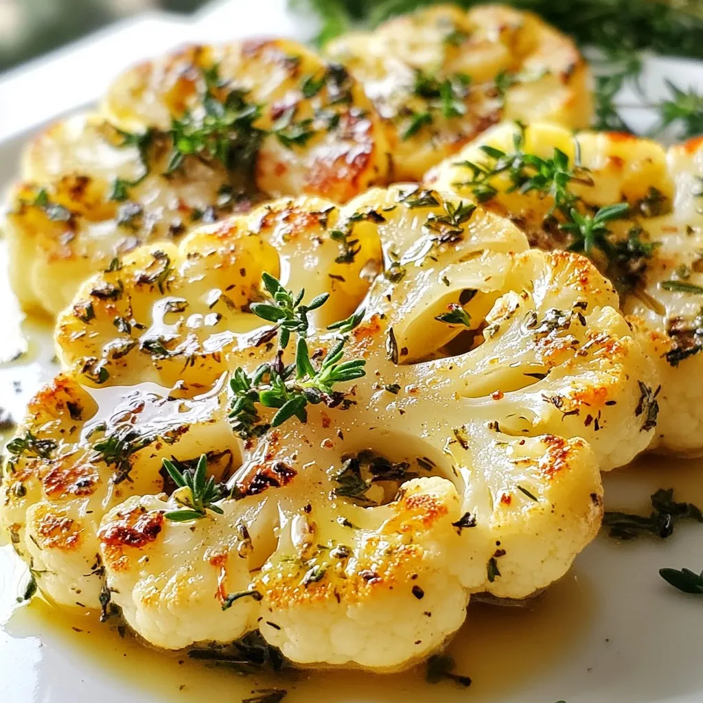 Garlic Herb Cauliflower Steaks Flavorful and Simple Dish