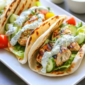 - 1 pound boneless, skinless chicken thighs - 3 tablespoons olive oil - 3 cloves garlic, minced - 1 tablespoon dried oregano - 1 teaspoon paprika - 1 teaspoon ground cumin - Juice of 1 lemon - Salt and pepper to taste - 4 pita breads - 1 cup lettuce, shredded - 1 large tomato, diced - 1 cucumber, sliced - 1 cup Greek yogurt - 1 cucumber, grated and drained - 2 cloves garlic, minced - 1 tablespoon olive oil - 1 tablespoon fresh dill, chopped - Juice of 1/2 lemon - Salt to taste Gathering the right ingredients is key. You want the chicken to be juicy and full of flavor. Boneless, skinless chicken thighs work best. They stay moist while cooking. For the marinade, combine olive oil, garlic, oregano, paprika, cumin, lemon juice, salt, and pepper. This mix will add a burst of flavor to the chicken. Let it soak for at least 30 minutes. Next, the pita and veggies! You need fresh pita bread for wrapping. Shredded lettuce adds a nice crunch. Dice the tomato for sweetness, and slice the cucumber for freshness. Don&rsquo;t forget the tzatziki sauce! Greek yogurt is rich and creamy. Grate and drain the cucumber to avoid a watery sauce. Mix that with garlic, olive oil, dill, lemon juice, and salt. This sauce ties all the flavors together and adds a cool touch to the gyros. With these ingredients on hand, you're ready to create some tasty Greek chicken gyros! {{ingredient_image_1}} To start, you need to make the marinade. In a bowl, mix these ingredients: - 3 tablespoons olive oil - 3 cloves garlic, minced - 1 tablespoon dried oregano - 1 teaspoon paprika - 1 teaspoon ground cumin - Juice of 1 lemon - Salt and pepper to taste Add the chicken thighs and coat them well. Cover the bowl and place it in the fridge. Let the chicken marinate for at least 30 minutes. For best results, marinate it overnight. Next, let&rsquo;s prepare the Tzatziki sauce. In another bowl, combine: - 1 cup Greek yogurt - 1 cucumber, grated and drained - 2 cloves garlic, minced - 1 tablespoon olive oil - 1 tablespoon fresh dill, chopped - Juice of 1/2 lemon - Salt to taste Mix everything until smooth. It&rsquo;s key to refrigerate this sauce for about 20 minutes. This lets the flavors meld together perfectly. Now it&rsquo;s time to cook the chicken. You can either grill or use a skillet. Heat your grill or skillet over medium-high heat. Remove the chicken from the marinade and cook it for about 6-7 minutes on each side. It&rsquo;s done when the juices run clear. After cooking, let the chicken rest a few minutes, then slice it into strips. To assemble your gyros, warm the pita breads on the grill for about one minute. Take a pita and add a good amount of shredded lettuce, diced tomato, sliced cucumber, and the sliced chicken strips. Drizzle a generous amount of Tzatziki sauce over the fillings. Wrap the pita around the fillings. You can use parchment paper for easy grabbing, or serve them on a plate. For a nice touch, you could add some extra herbs or lemon wedges on the side. Enjoy your delicious Greek chicken gyros! Marinating the chicken is key to great flavor. I suggest marinating the chicken for at least 30 minutes. For best results, go for 4 hours or overnight. This allows the spices to soak in well. You can also try thyme or rosemary instead of oregano. Cilantro adds a fresh twist, too! For a thick and creamy tzatziki, use full-fat Greek yogurt. If it's too watery, make sure to drain the cucumber well. For added flavor, try mixing in mint or a pinch of cayenne pepper. You can also swap dill for fresh parsley for a different taste. You can use store-bought or homemade pita bread. Homemade tastes fresh and soft, but store-bought is quick and easy. To warm pita, place it on a hot grill for about 1 minute. You can also toast it in a pan for some crunch. Make sure not to overheat it, or it might become too crispy! Pro Tips Marinate for Maximum Flavor: The longer you marinate the chicken, the more flavorful it will be. Aim for at least 1 hour, but overnight is ideal for the best taste. Use Fresh Ingredients: Fresh herbs and high-quality olive oil will elevate the taste of your tzatziki and chicken. Always choose the freshest ingredients available. Grill for Perfect Texture: Grilling the chicken adds a wonderful smoky flavor. If using a skillet, ensure it's hot enough to sear the chicken for a crispy exterior. Customize Your Fillings: Feel free to add other vegetables or toppings like red onion, bell peppers, or feta cheese for an extra burst of flavor in your gyros. {{image_2}} You can switch the chicken thighs for chicken breasts. They cook faster and stay juicy. You might also try lamb or beef for a twist. If you prefer vegetarian options, grilled veggies are a great choice. You can use zucchini, bell peppers, or eggplant. Falafel is another fun option. It adds a crispy texture and pairs well with tzatziki. Mediterranean spices add depth to your gyros. Try adding sumac or za&rsquo;atar for unique tastes. You could also play with herbs like basil or thyme. If you want heat, consider adding red pepper flakes or a spicy sauce. A little kick can elevate your dish and excite your taste buds. You don't have to stick to traditional wraps. Try a bowl-style serving instead. Layer rice, chicken, and toppings in a bowl for a fresh look. You can also add salads or side dishes like Greek salad for variety. It makes the meal more colorful and flavorful. To keep your chicken fresh, place it in an airtight container. Store it in the fridge for up to three days. If you want to keep it longer, freeze it for up to three months. When storing, make sure the chicken is cooled first. For the tzatziki sauce, store it in a separate container. It lasts about four days in the fridge. To keep it fresh, always use a clean spoon when serving. To reheat chicken, use a skillet over medium heat. This method keeps it juicy and prevents dryness. You can also microwave it for about one minute but check often to avoid overcooking. For tzatziki, do not heat it. Just take it out of the fridge and stir. This keeps the sauce creamy and fresh. You can prepare the chicken marinade a day ahead. This lets the flavors soak in well. The tzatziki sauce can also be made early; it tastes better the next day. If you're busy, you can quickly assemble your gyros. Just warm the pita, add the chicken and veggies, then top with tzatziki. This makes for a fast and tasty meal! Yes, you can make Greek Chicken Gyros in advance. It saves time on busy days. Here are some tips: - Marinate the chicken: Do this the night before for best flavor. - Prepare the tzatziki: Make it a few hours ahead. This lets the flavors blend. - Chop veggies: Slice your tomatoes and cucumbers in advance. Store them in the fridge. - Warm pita bread: You can heat the pita right before serving for a fresh taste. To store gyros, wrap them tightly in foil or plastic wrap. This keeps them fresh. Here are more tips: - Refrigerate leftovers: Store gyros in the fridge for up to three days. - Keep sauces separate: This helps prevent sogginess. - Reheat carefully: Use an oven or skillet to warm them. This keeps chicken juicy. To make tzatziki less watery, you need to drain the cucumber well. Here&rsquo;s how: - Grate the cucumber: Use a box grater for small pieces. - Drain it well: Place grated cucumber in a clean cloth. Squeeze out extra water. - Adjust yogurt: Use thicker Greek yogurt for a richer texture. If you don&rsquo;t have Greek yogurt, try these options: - Regular yogurt: It works, but it may be thinner. - Sour cream: This can add a nice tang. - Plant-based yogurt: Options like almond or coconut yogurt are good for dairy-free diets. You can marinate the chicken for a minimum of 30 minutes. For even better flavor, try these times: - 30 minutes: Good for a quick meal. - 1-2 hours: Ideal for a flavorful boost. - Overnight: Best for maximum taste and tenderness. In this post, we covered how to make tasty Greek Chicken Gyros. You learned about the key ingredients, like chicken thighs, fresh veggies, and creamy tzatziki sauce. We also shared step-by-step instructions to help you marinate, cook, and assemble the gyros perfectly. Remember, using fresh ingredients and following our tips will enhance your dish's flavor. Whether you choose to stick with chicken or try other proteins, enjoy making this meal your own! Cook with joy and share these gyros with family and friends!